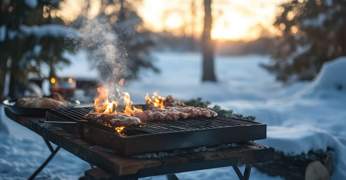 Шашлык зимой в Ленинградской области